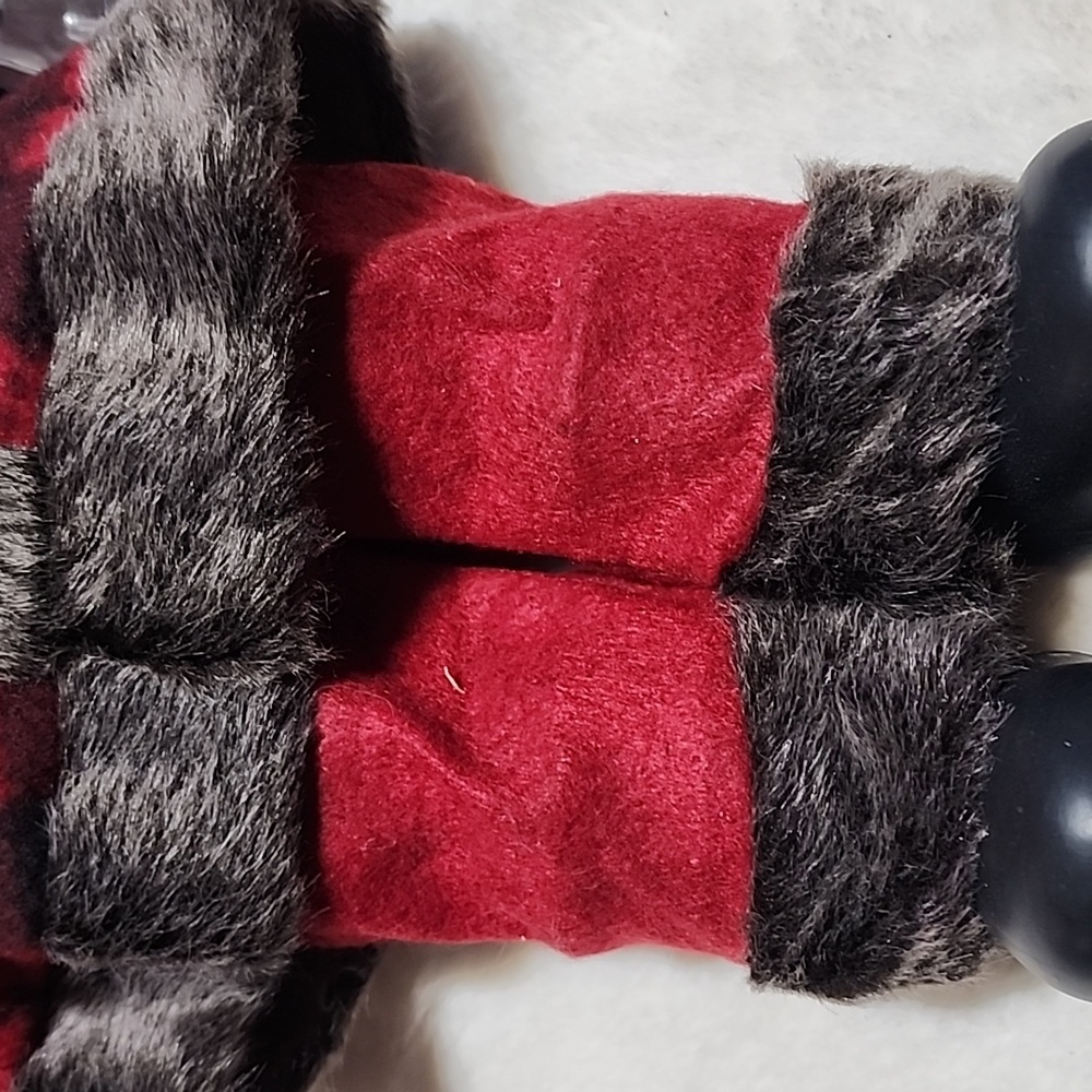 Festive Santa Claus Holiday Figurine - Red and Black. 19" Tall. - Picture 4 of 8